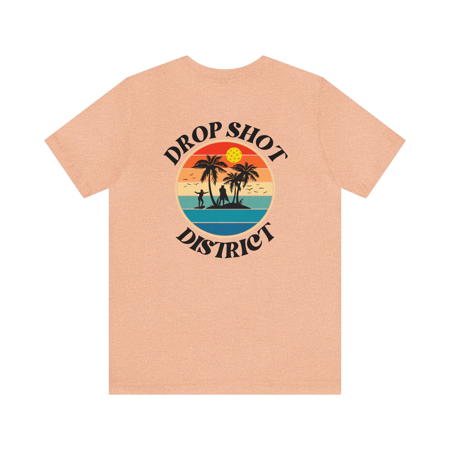 Double-Sided Unisex Drop Shot District Logo Premium Pickleball T-Shirt