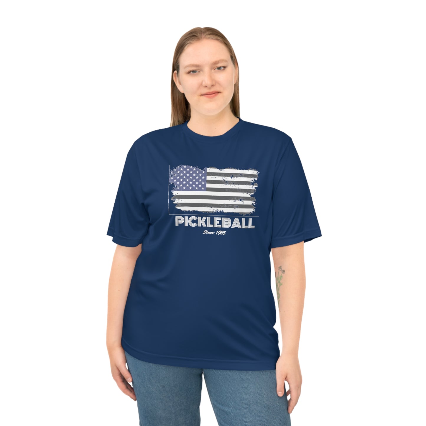Unisex American Flag USA Pickleball Since 1965 Patriotic Performance T-shirt