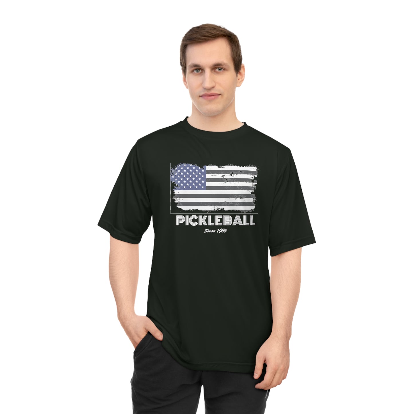 Unisex American Flag USA Pickleball Since 1965 Patriotic Performance T-shirt