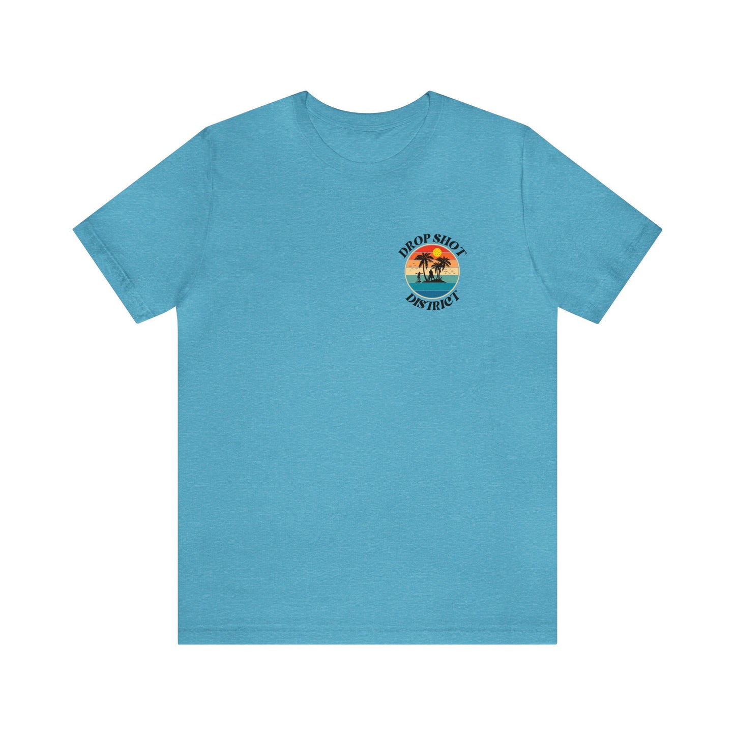 Double-Sided Unisex Drop Shot District Logo Premium Pickleball T-Shirt
