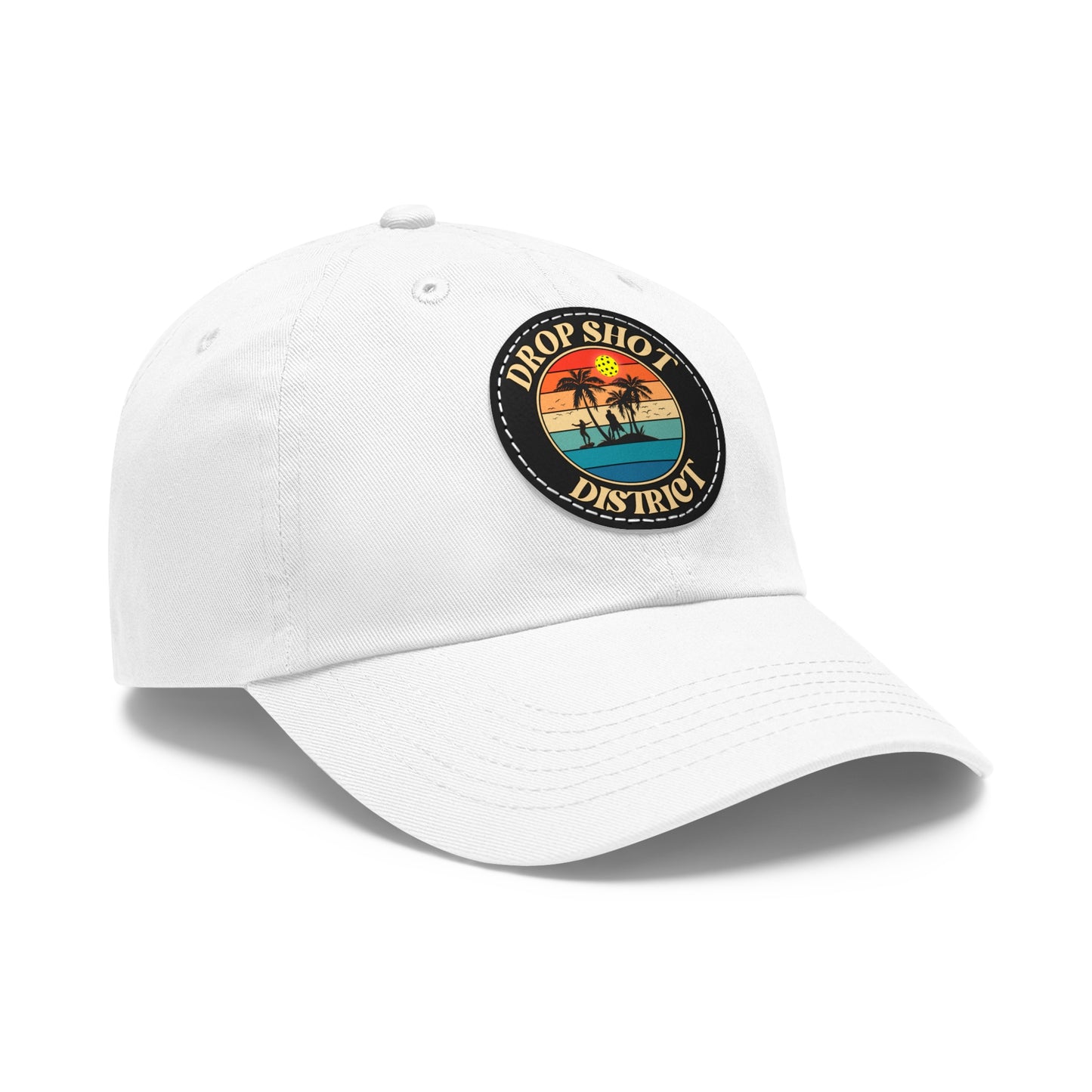 Drop Shot District Logo Pickleball Hat with Leather Patch