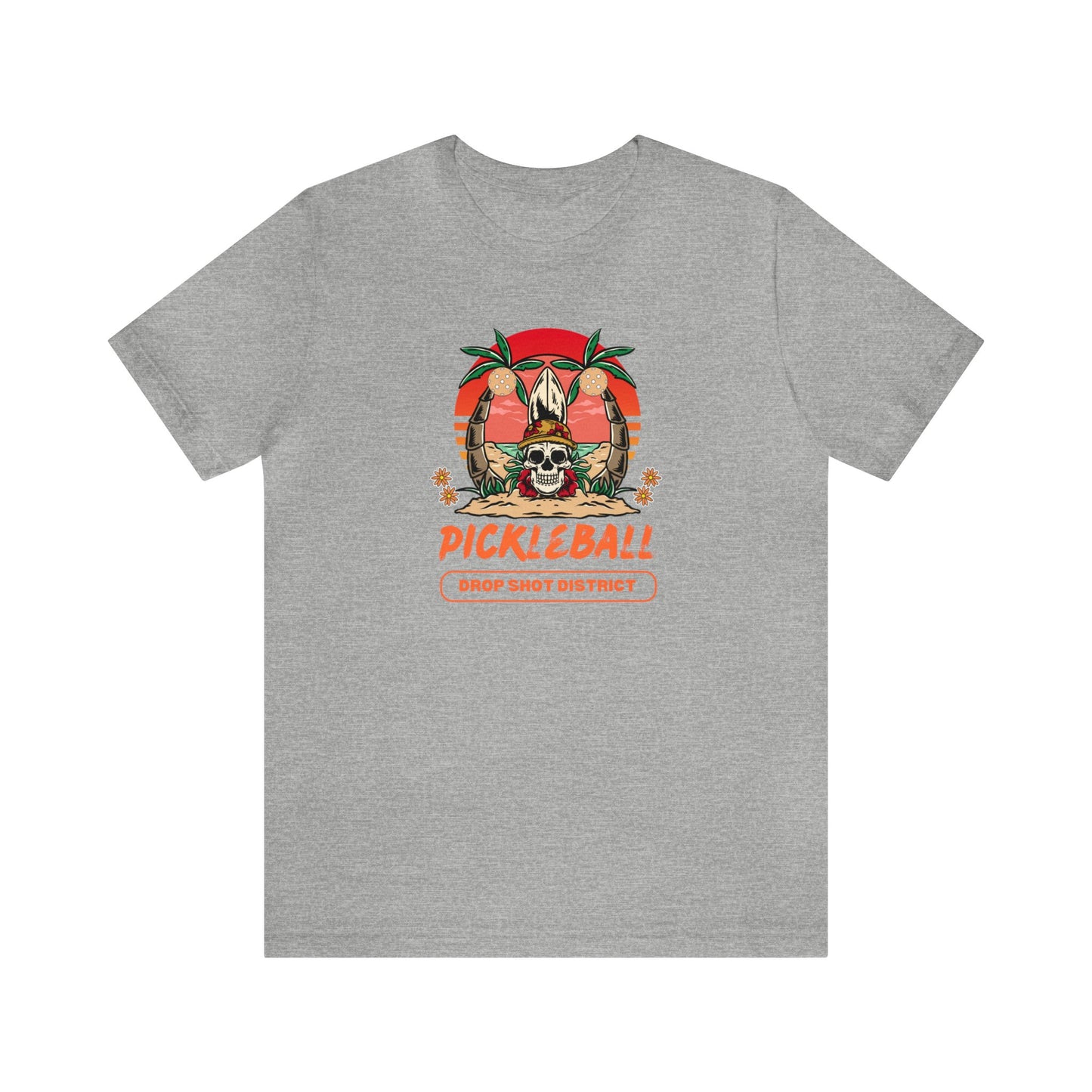 Unisex Skeleton Head Drop Shot District Premium Pickleball T-Shirt