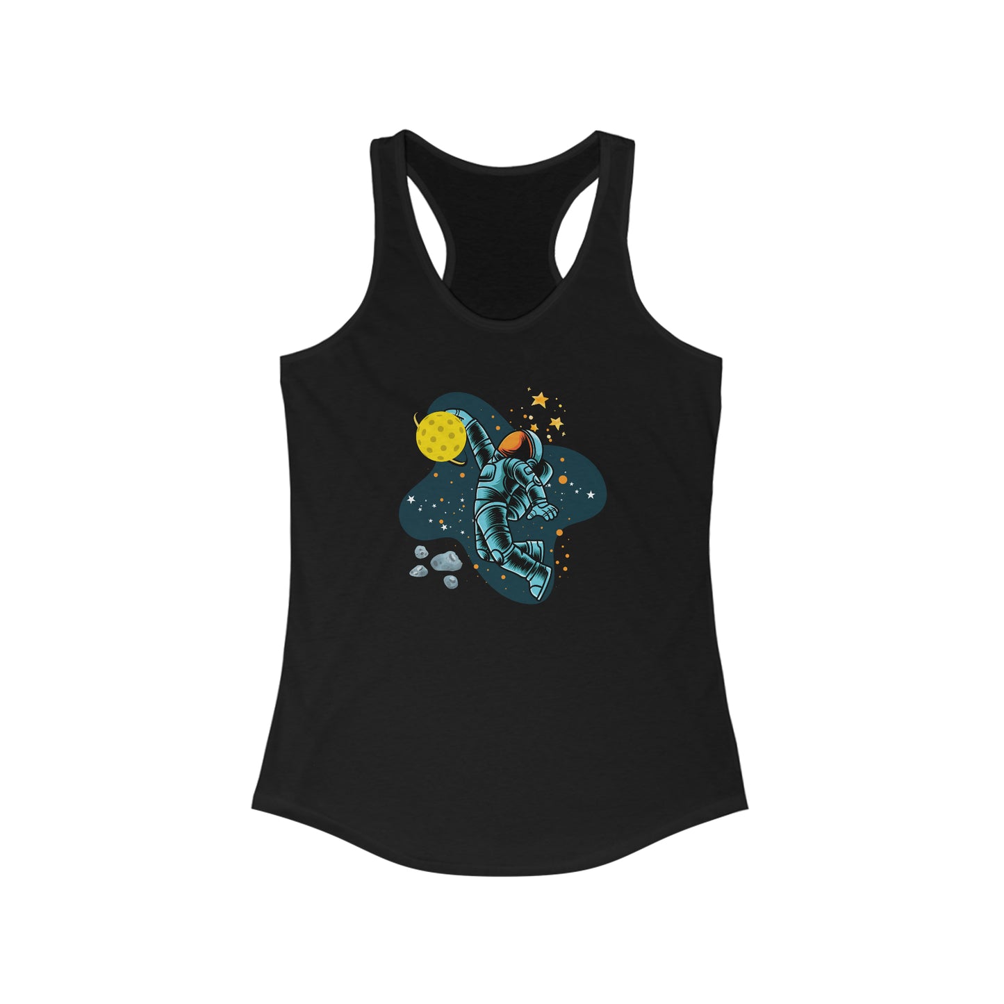 Pickleball Astronaut Women's Pickleball Racerback Tank Top