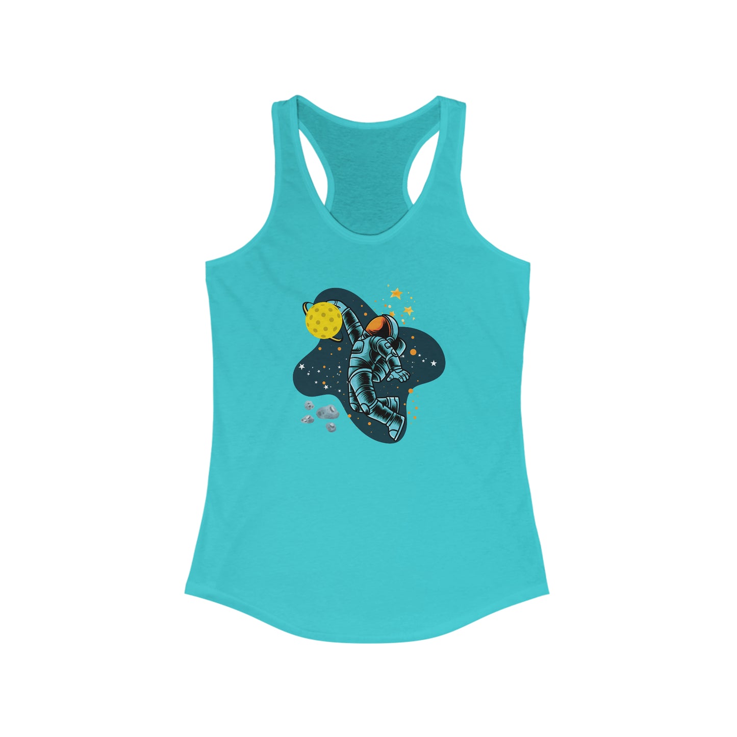 Pickleball Astronaut Women's Pickleball Racerback Tank Top
