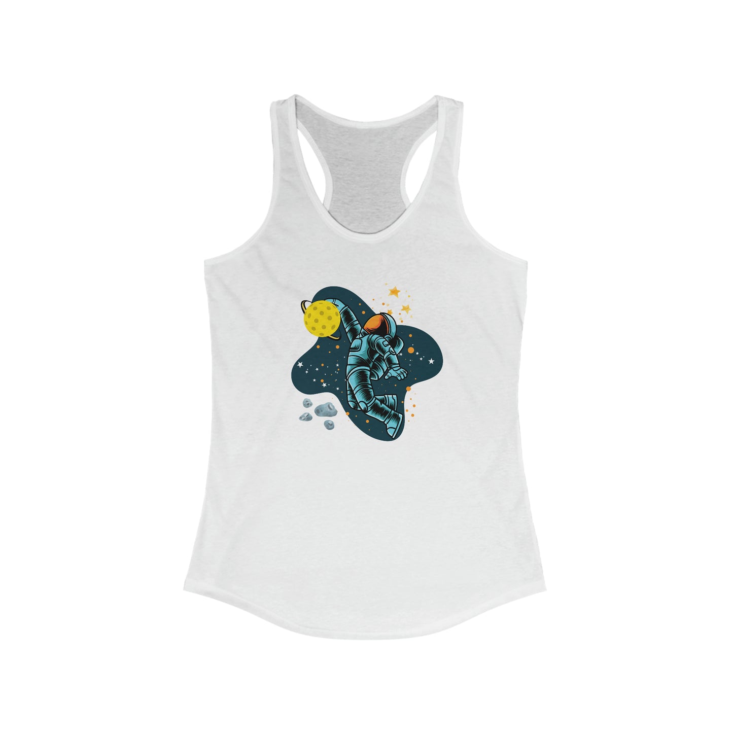Pickleball Astronaut Women's Pickleball Racerback Tank Top