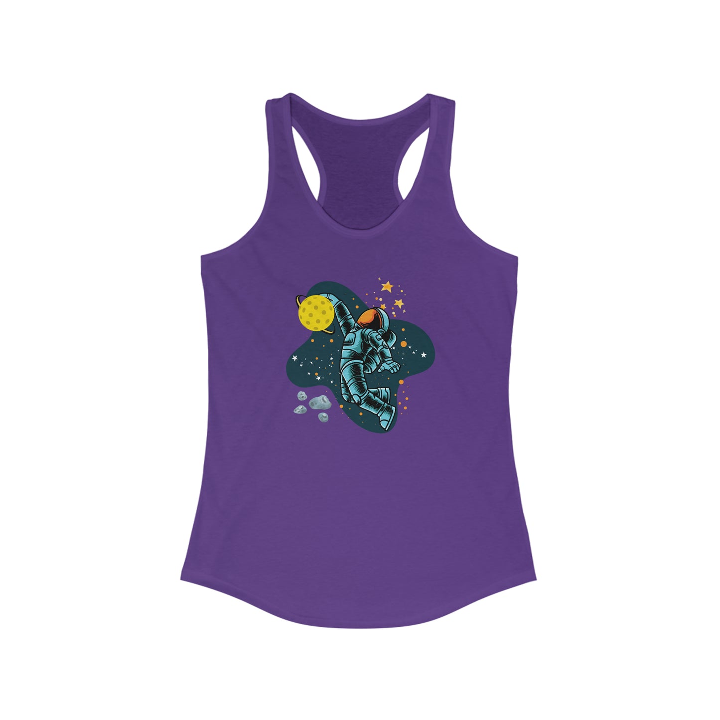 Pickleball Astronaut Women's Pickleball Racerback Tank Top