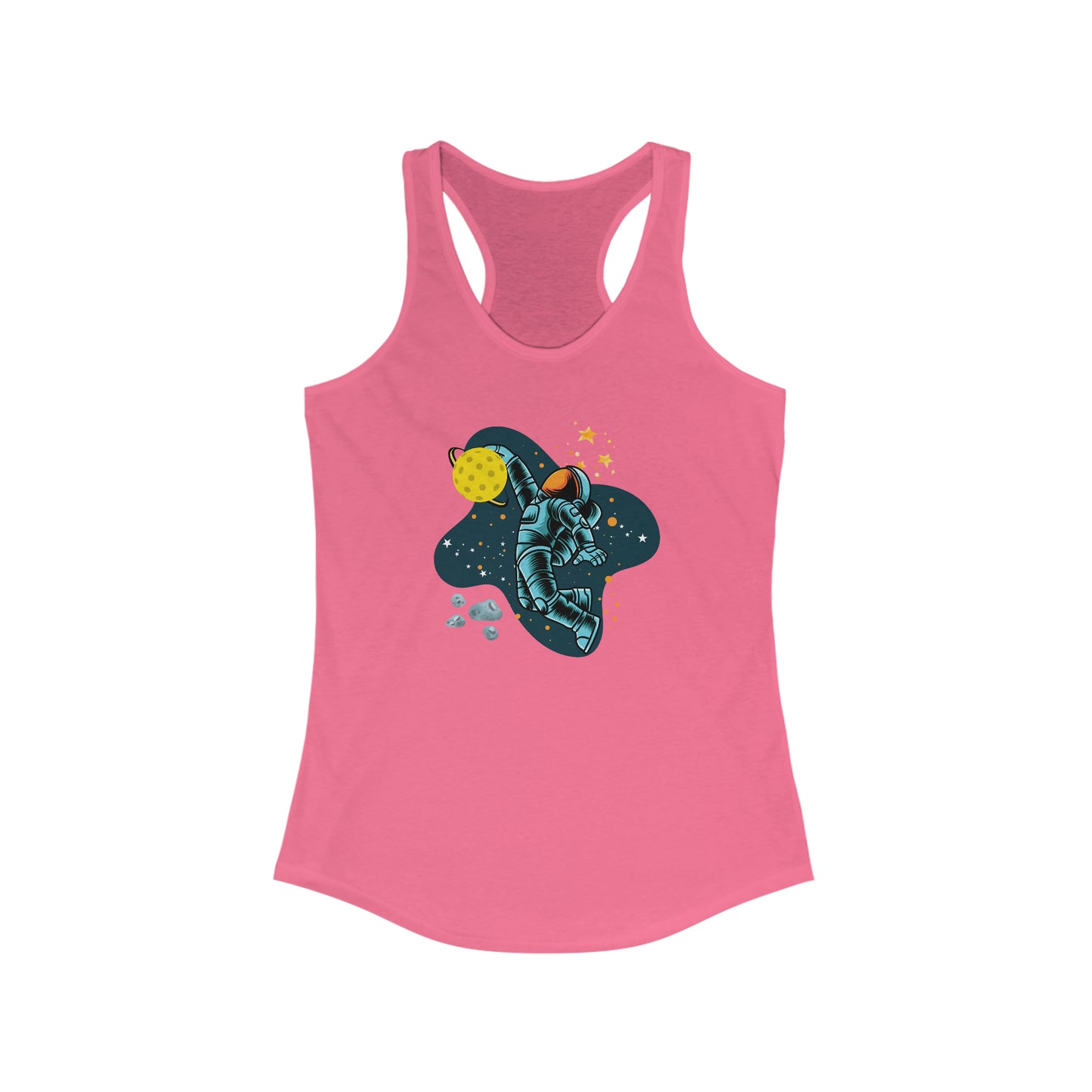 Pickleball Astronaut Women's Pickleball Racerback Tank Top