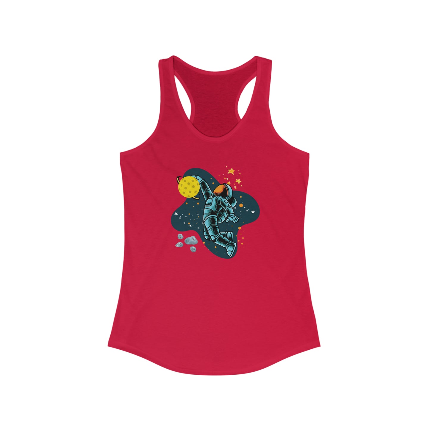 Pickleball Astronaut Women's Pickleball Racerback Tank Top