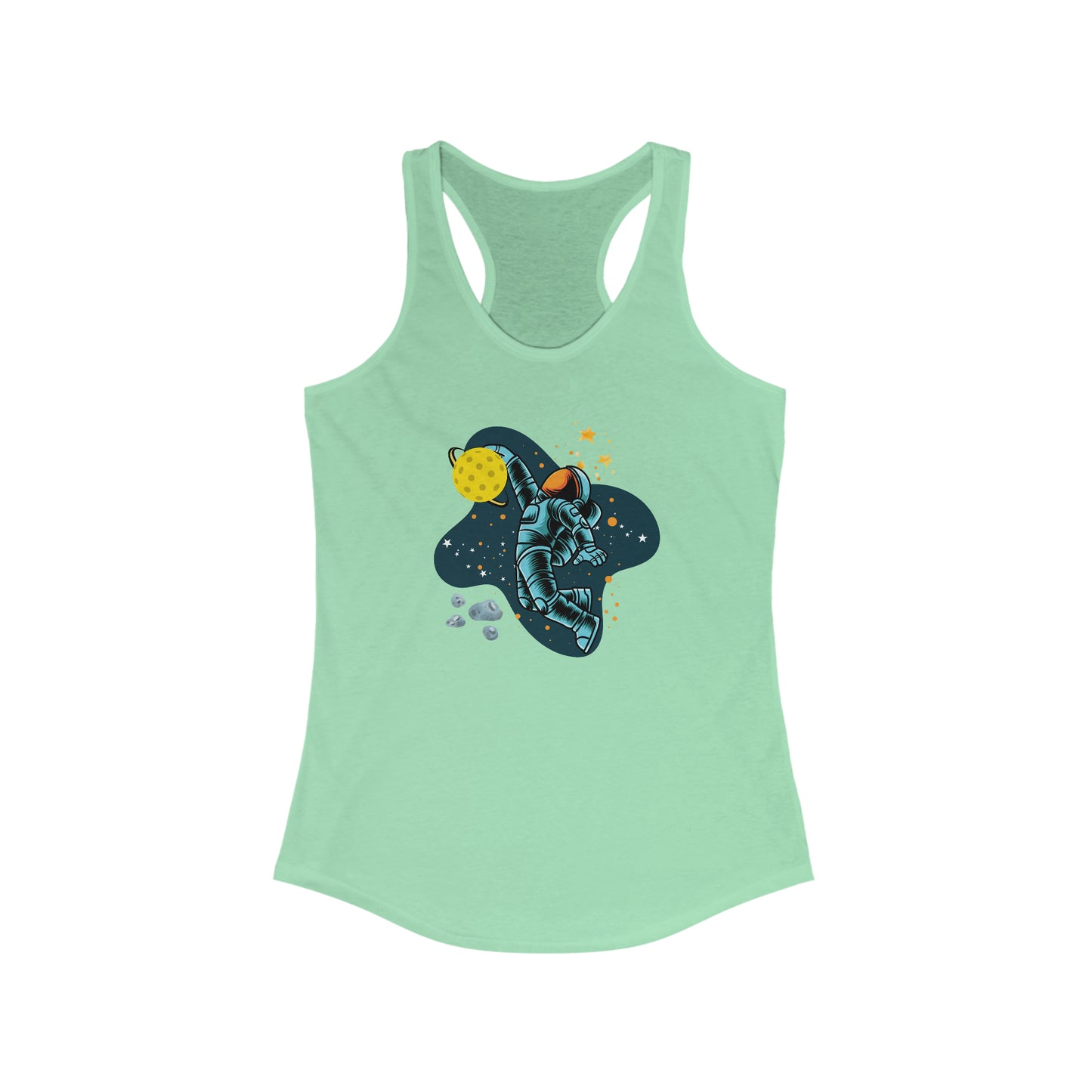 Pickleball Astronaut Women's Pickleball Racerback Tank Top