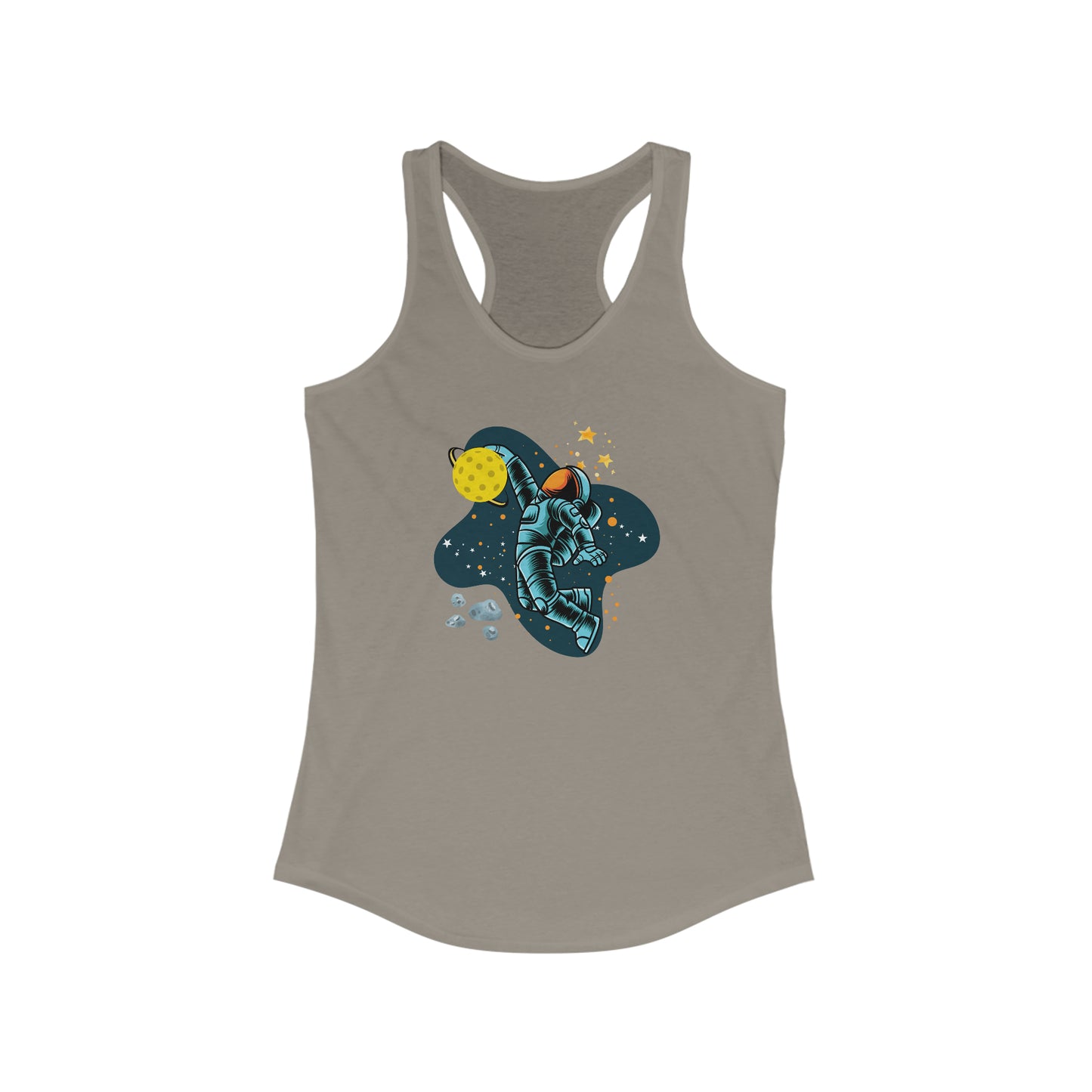 Pickleball Astronaut Women's Pickleball Racerback Tank Top