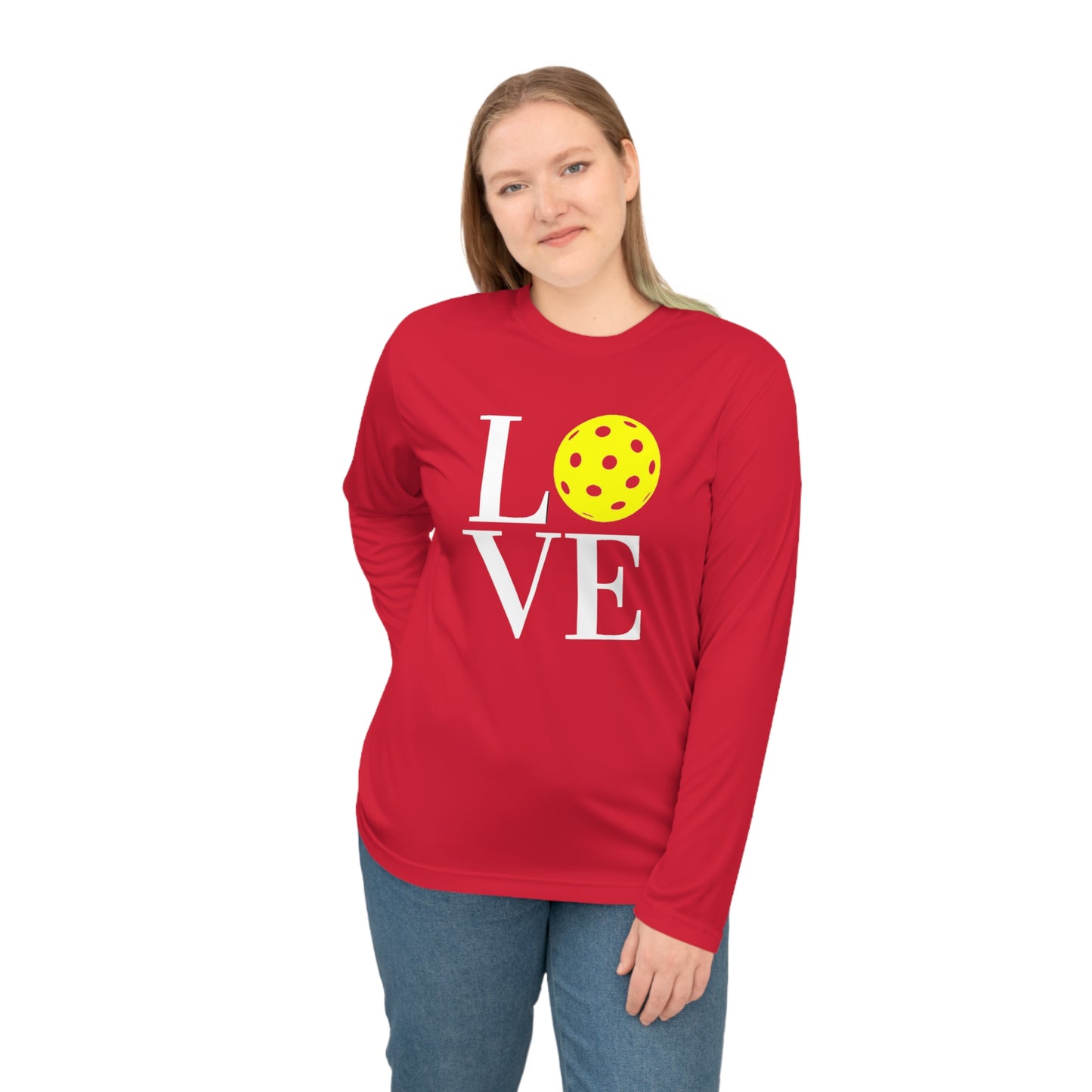 LOVE Pickleball Super Cute Unisex Performance Long Sleeve Shirt