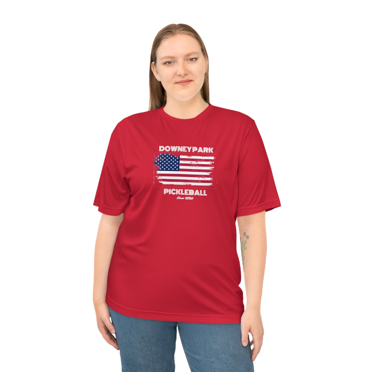 Downey Park Pickleball Since 2024 100% Polyester Moisture Wicking UV Performance T-shirt