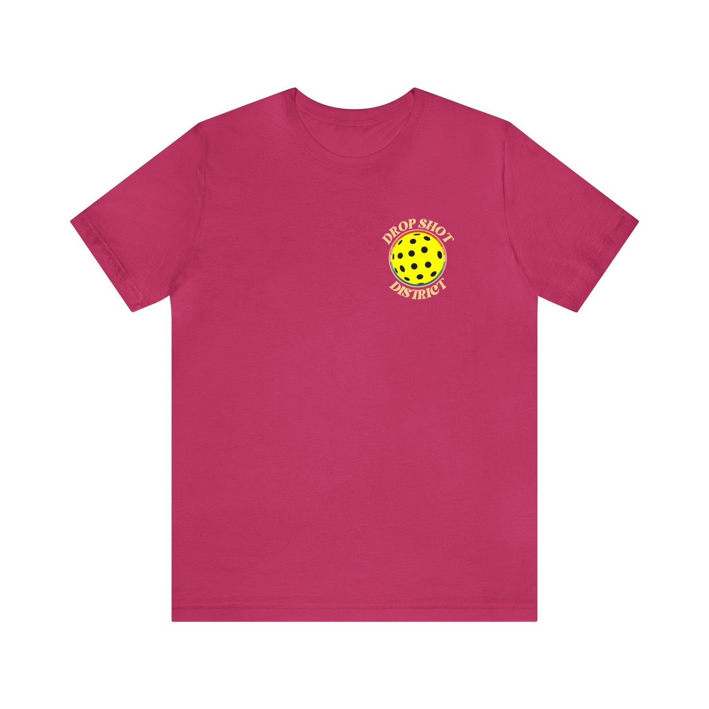 Unisex Drop Shot District Pickleball Logo Premium T-Shirt