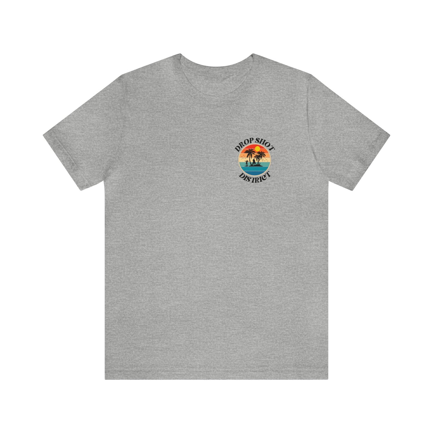 Double-Sided Unisex Drop Shot District Logo Premium Pickleball T-Shirt