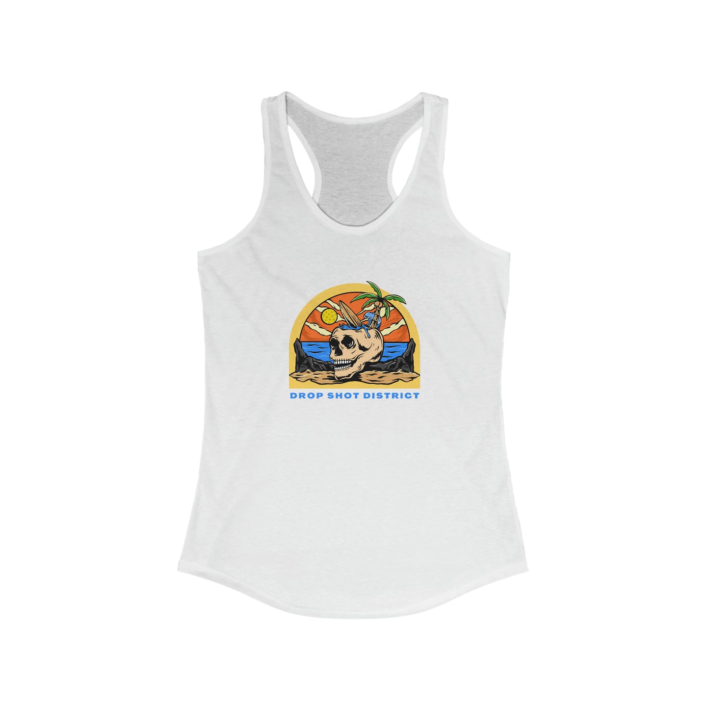 Drop Shot District Skeleton Women's Super Cute Pickleball Tank Top