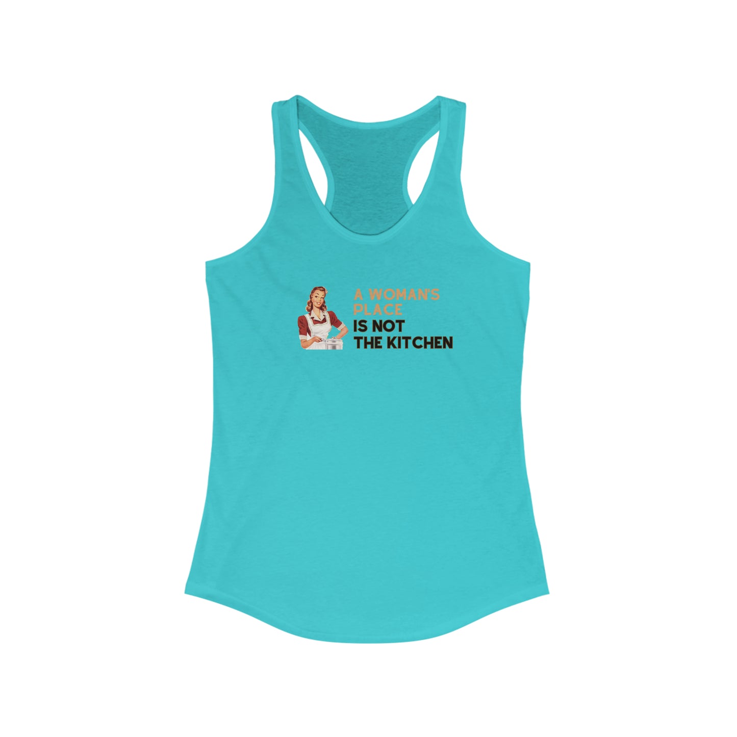 A Woman's Place Is Not The Kitchen Super Cute, Funny Pickleball Tank Top