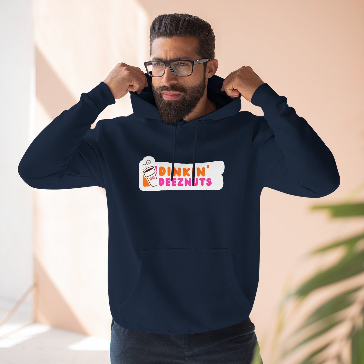 Dinkin Deeznuts Funny Unisex Premium Pullover Pickleball Hoodie