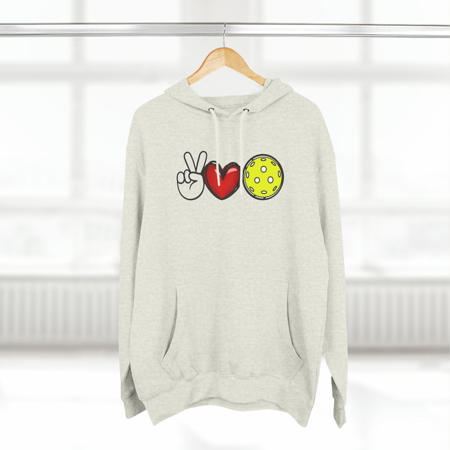 Peace, Love, Pickleball Super Cute Unisex Premium Pullover Hoodie
