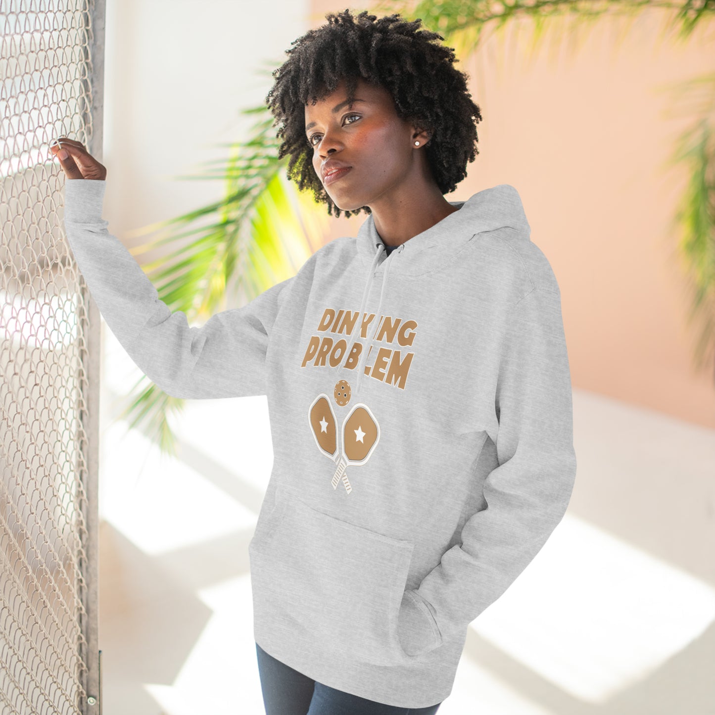 Dinking Problem Funny Unisex Premium Pickleball Pullover Hoodie