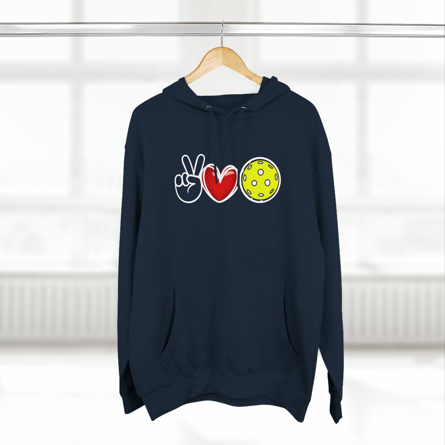 Peace, Love, Pickleball Super Cute Unisex Premium Pullover Hoodie
