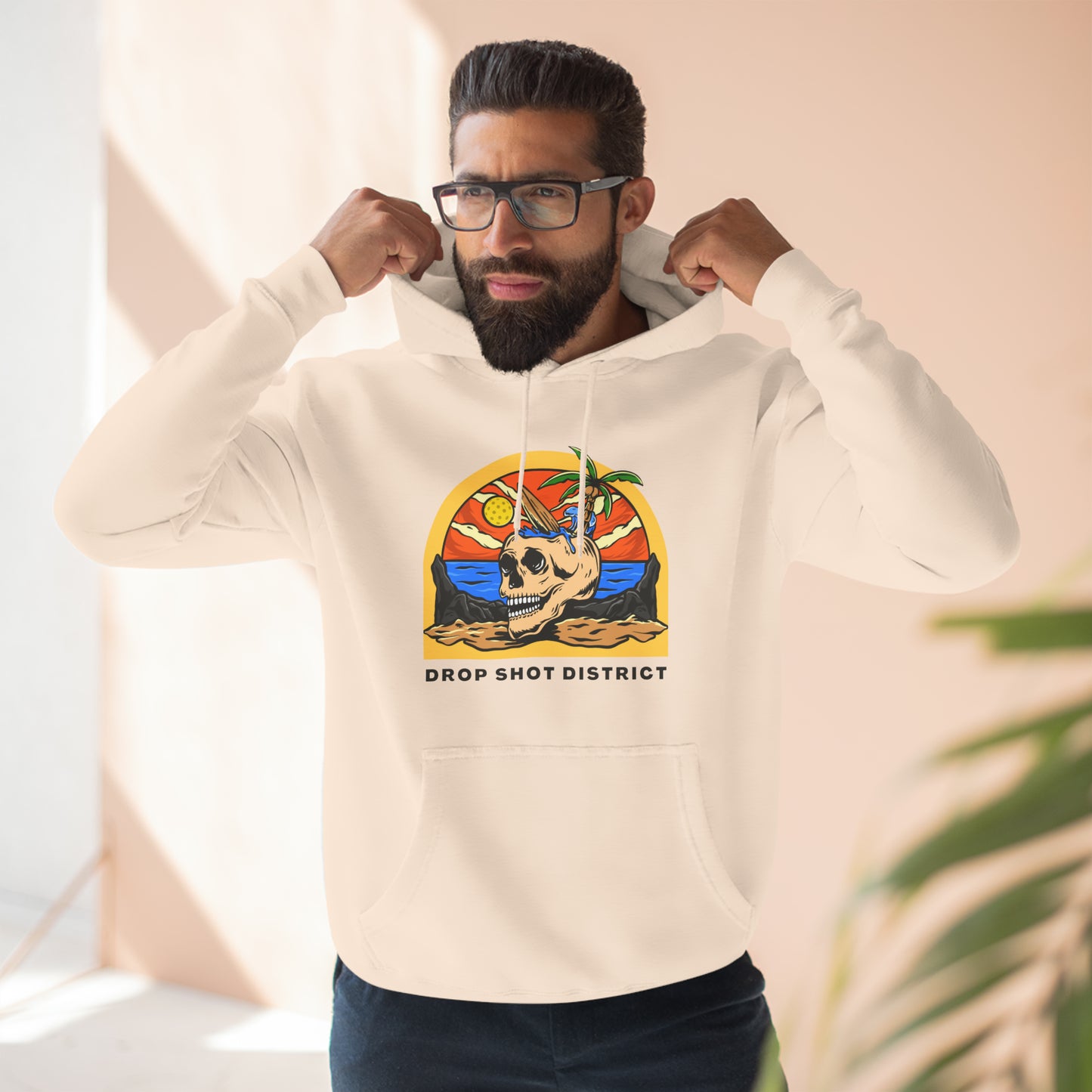 Drop Shot District Skeleton Unisex Premium Pullover Pickleball Hoodie