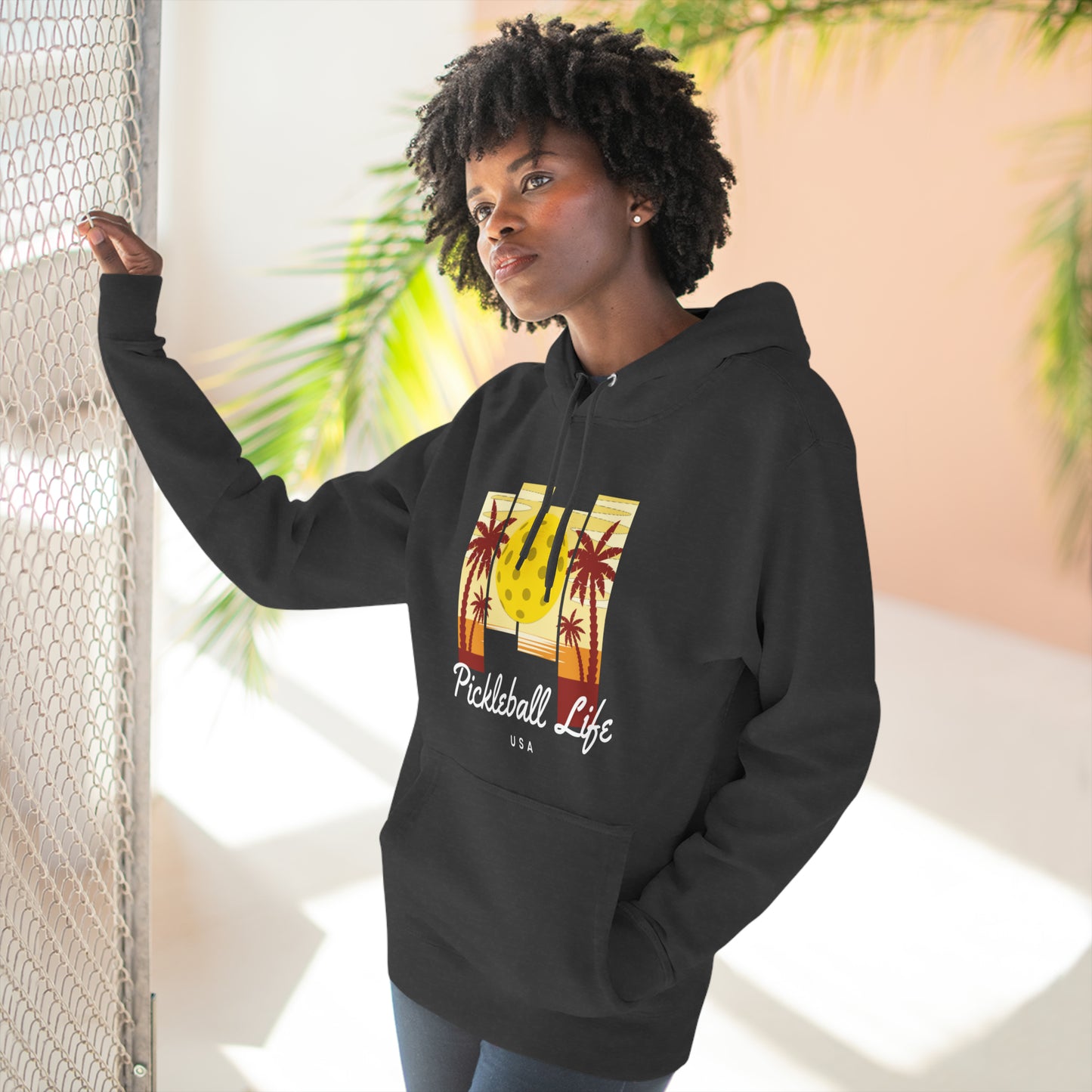 Pickleball Life Lifestyle USA Premium Unisex Pullover Hoodie