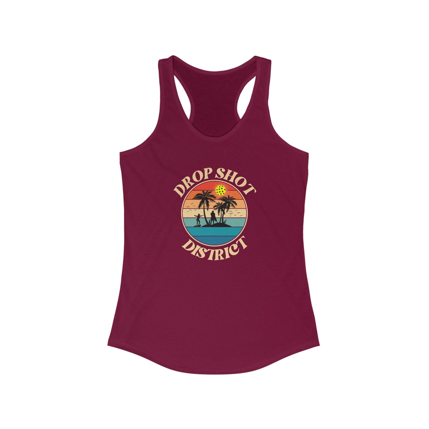 Drop Shot District Logo Women's Super Cute Pickleball Tank Top