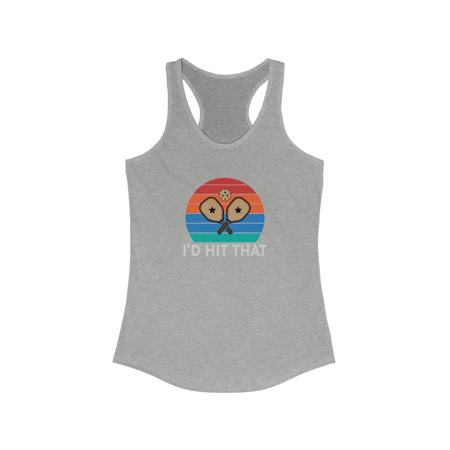 I'd Hit That Funny, Super Cute Women's Pickleball Tank Top