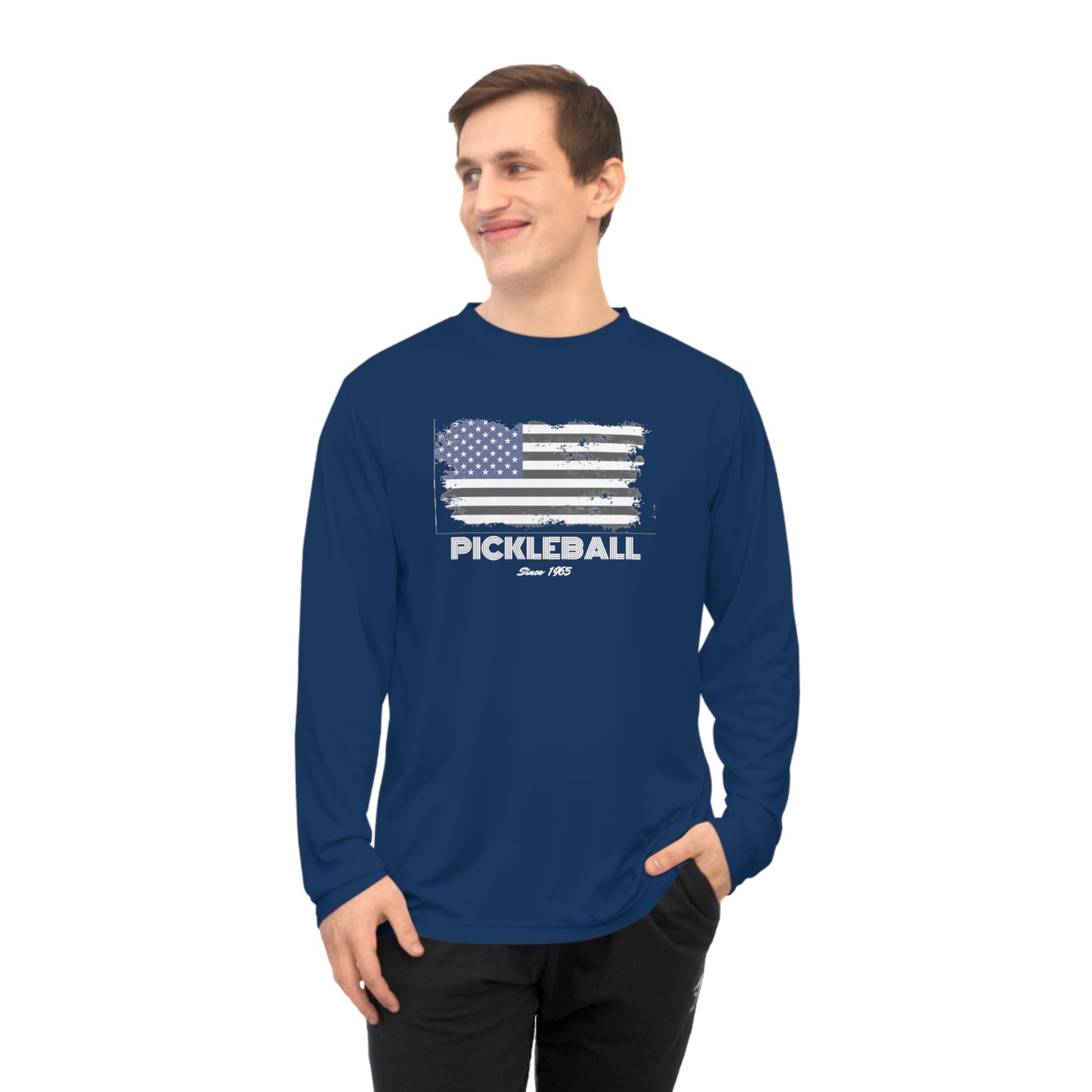American Flag USA Pickleball Since 1965 Unisex Performance Long Sleeve Shirt