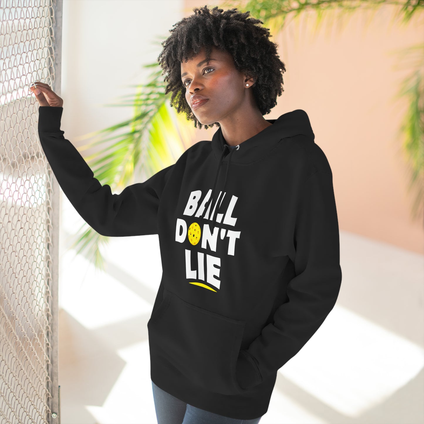 Unisex Ball Don't Lie Funny Premium Pickleball Pullover Hoodie