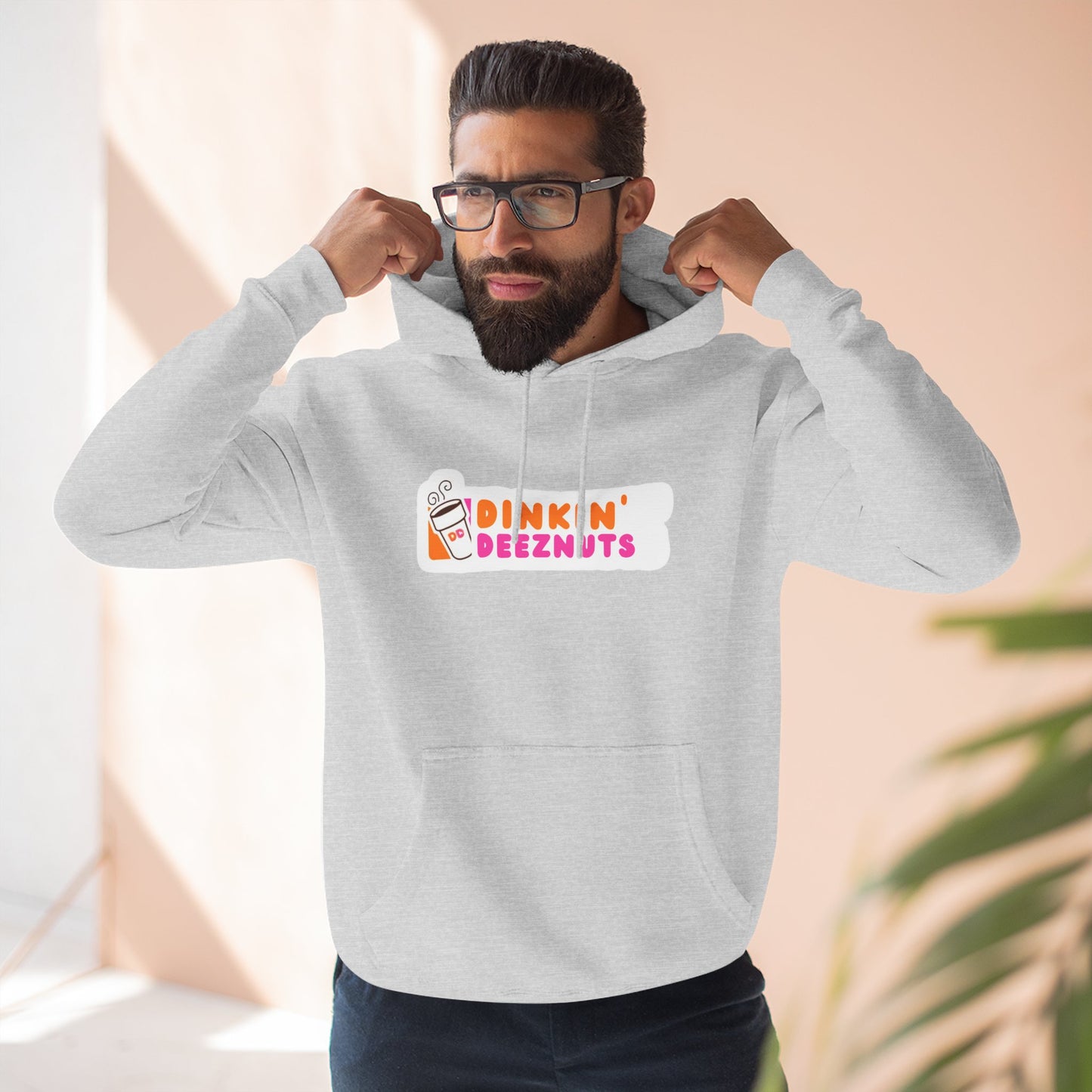 Dinkin Deeznuts Funny Unisex Premium Pullover Pickleball Hoodie