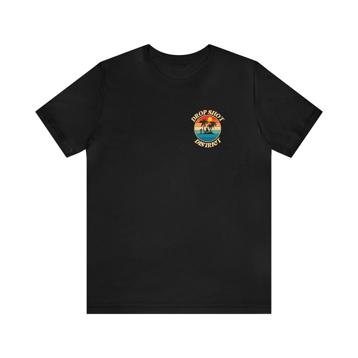 Double-Sided Unisex Drop Shot District Logo Premium Pickleball T-Shirt