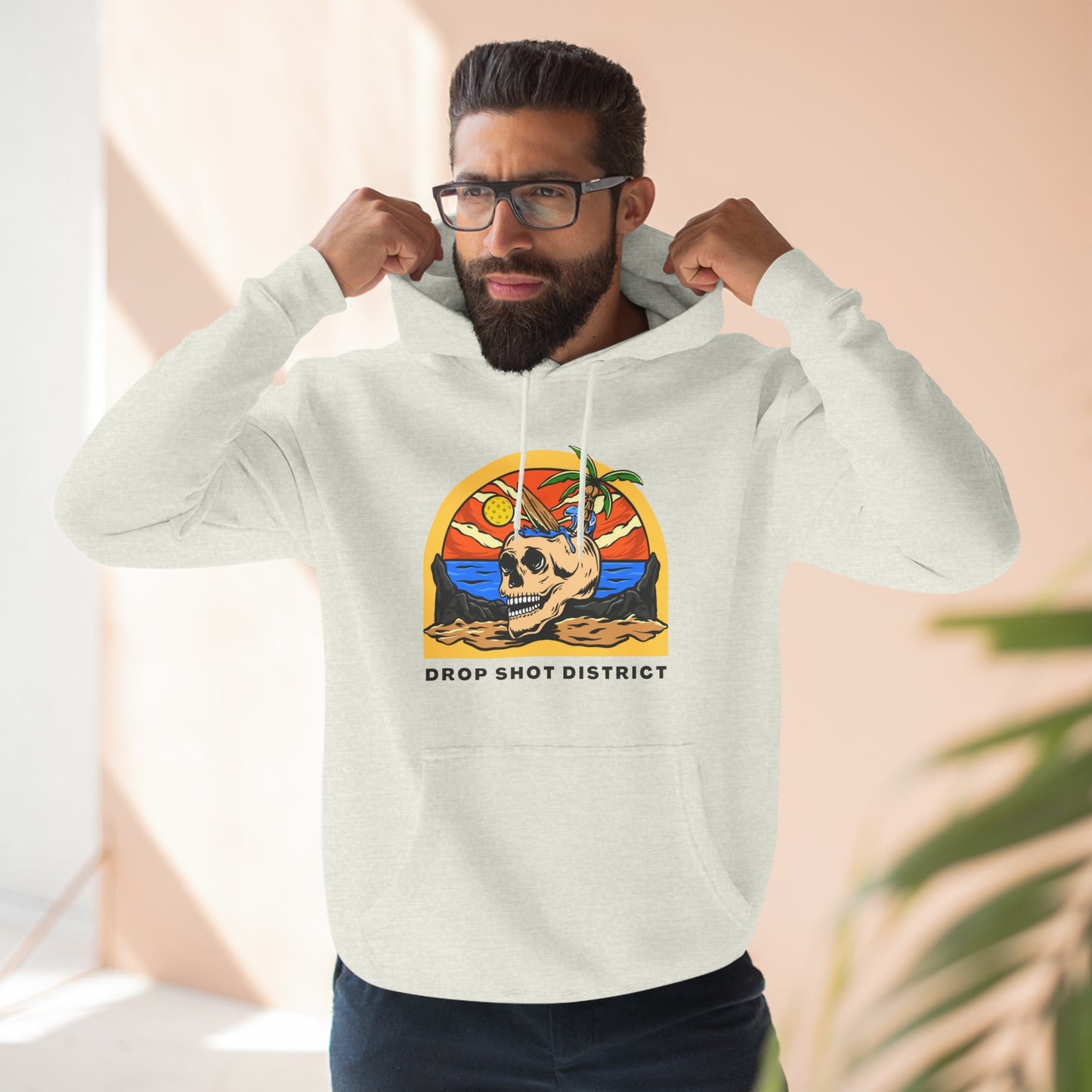Drop Shot District Skeleton Unisex Premium Pullover Pickleball Hoodie