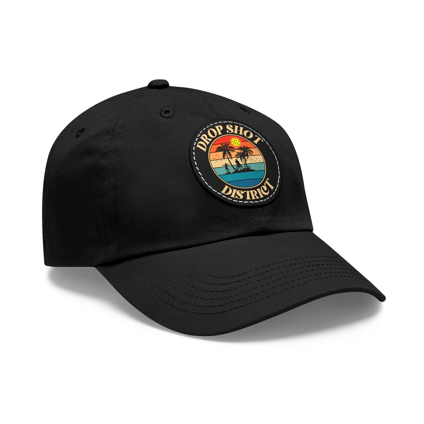 Drop Shot District Logo Pickleball Hat with Leather Patch