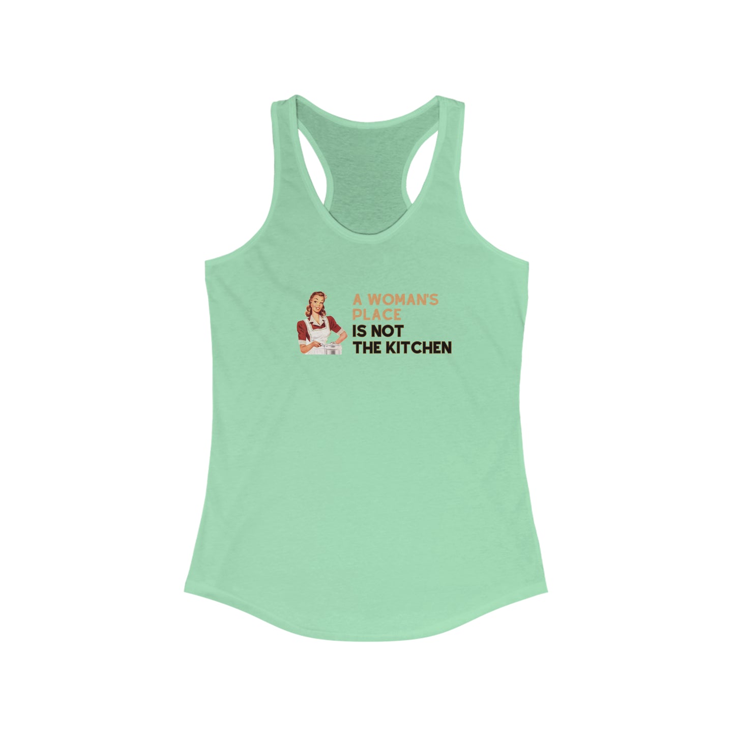 A Woman's Place Is Not The Kitchen Super Cute, Funny Pickleball Tank Top