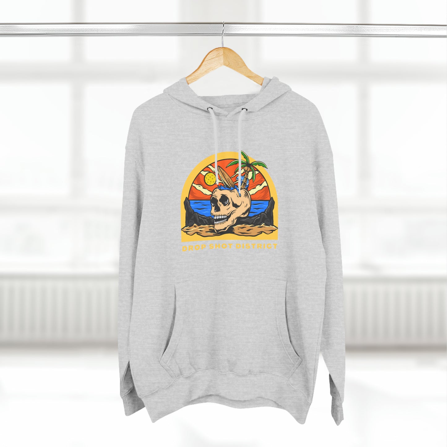 Drop Shot District Skeleton Unisex Premium Pullover Pickleball Hoodie