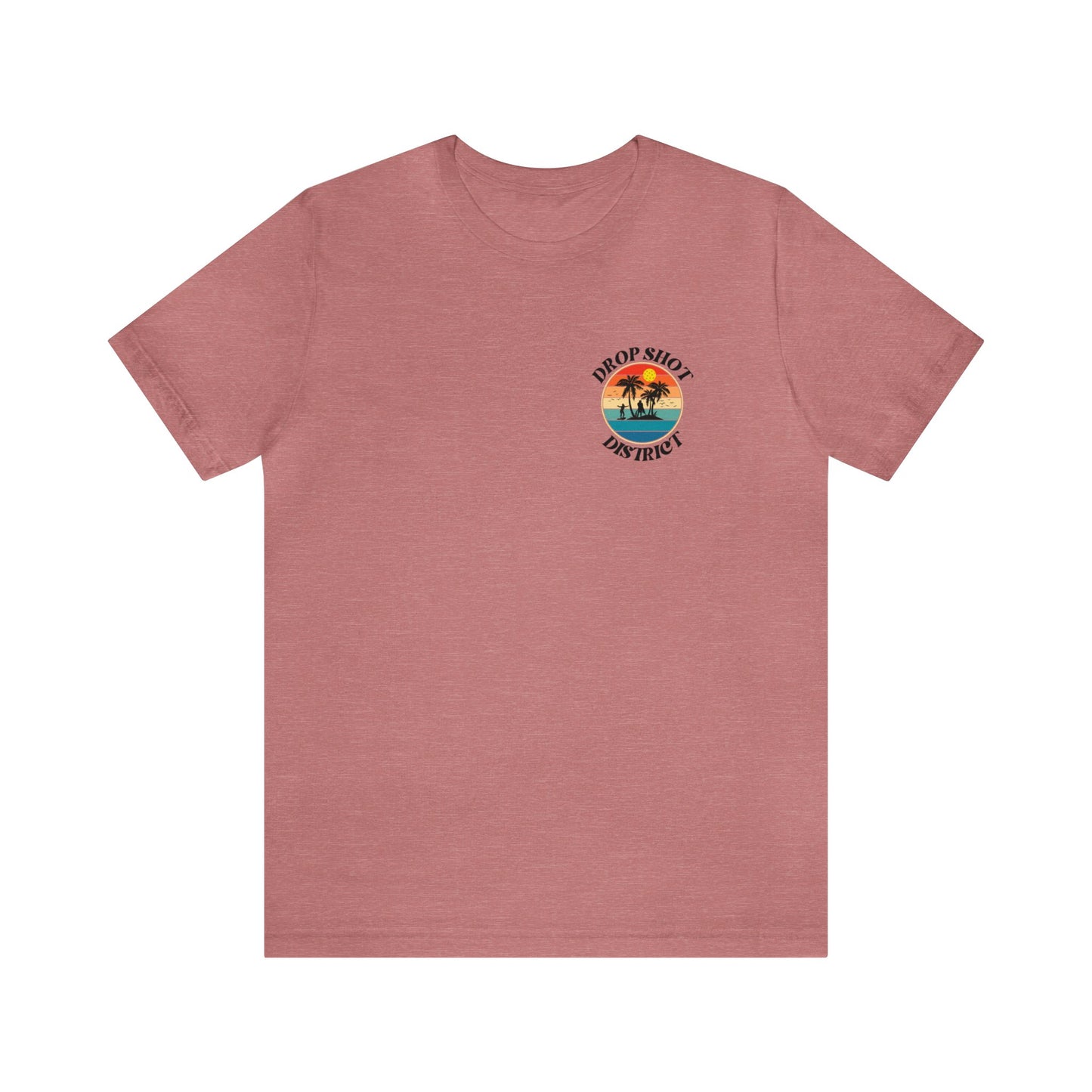 Double-Sided Unisex Drop Shot District Logo Premium Pickleball T-Shirt