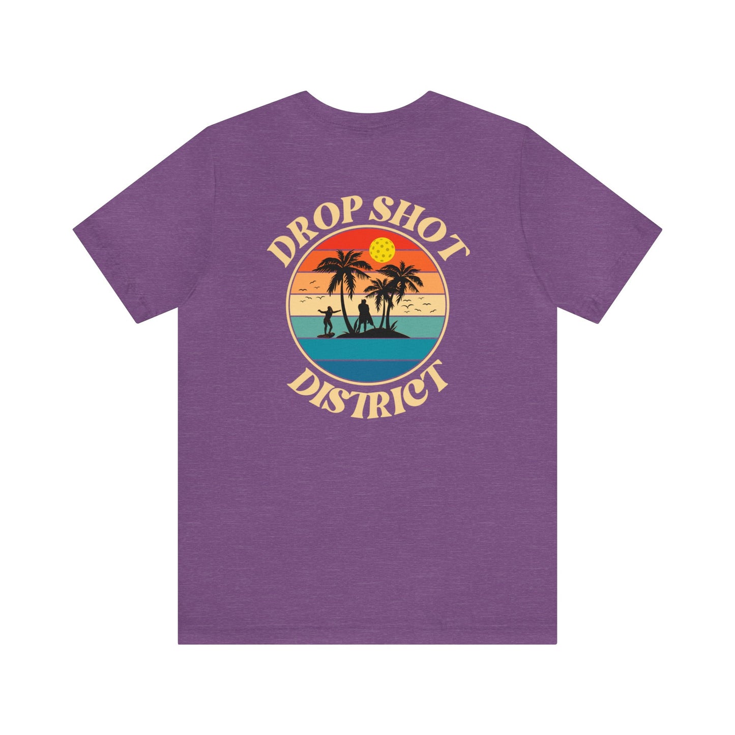 Double-Sided Unisex Drop Shot District Logo Premium Pickleball T-Shirt