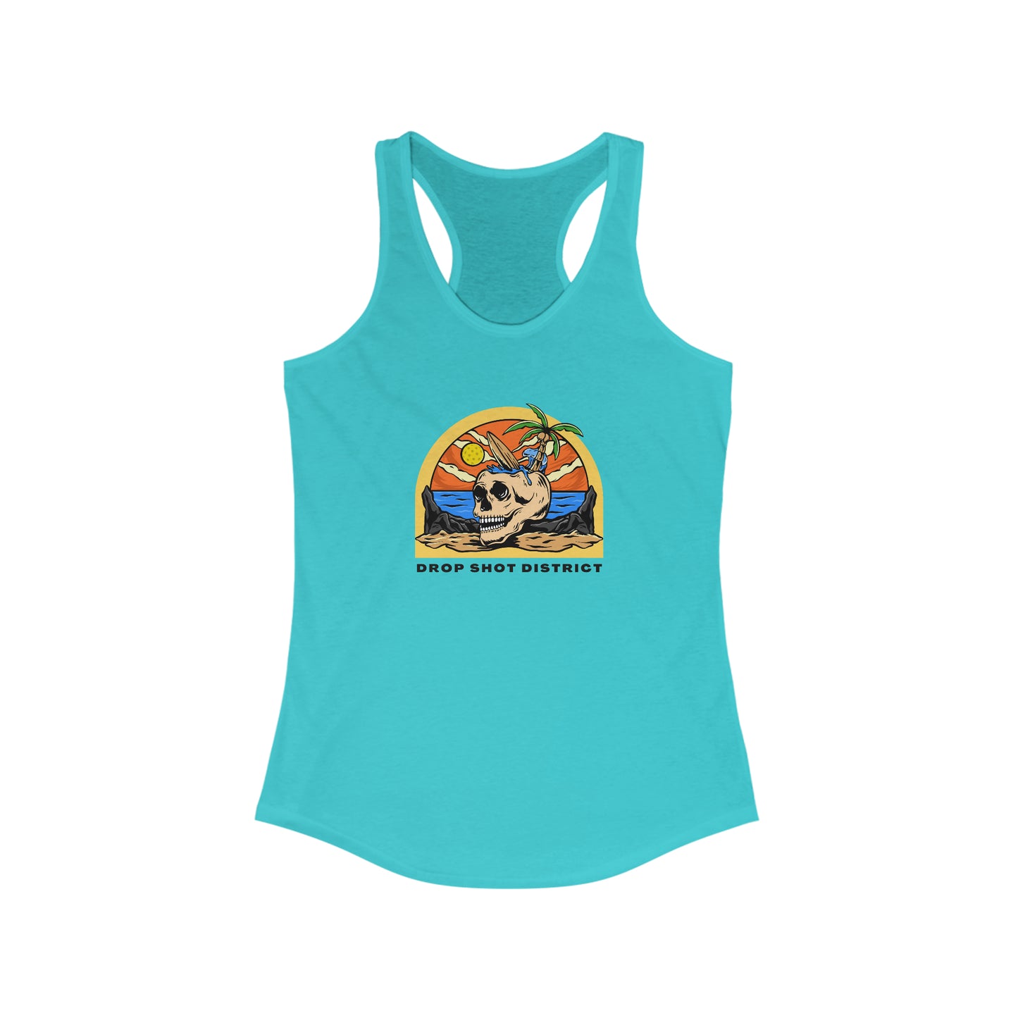 Drop Shot District Skeleton Women's Super Cute Pickleball Tank Top