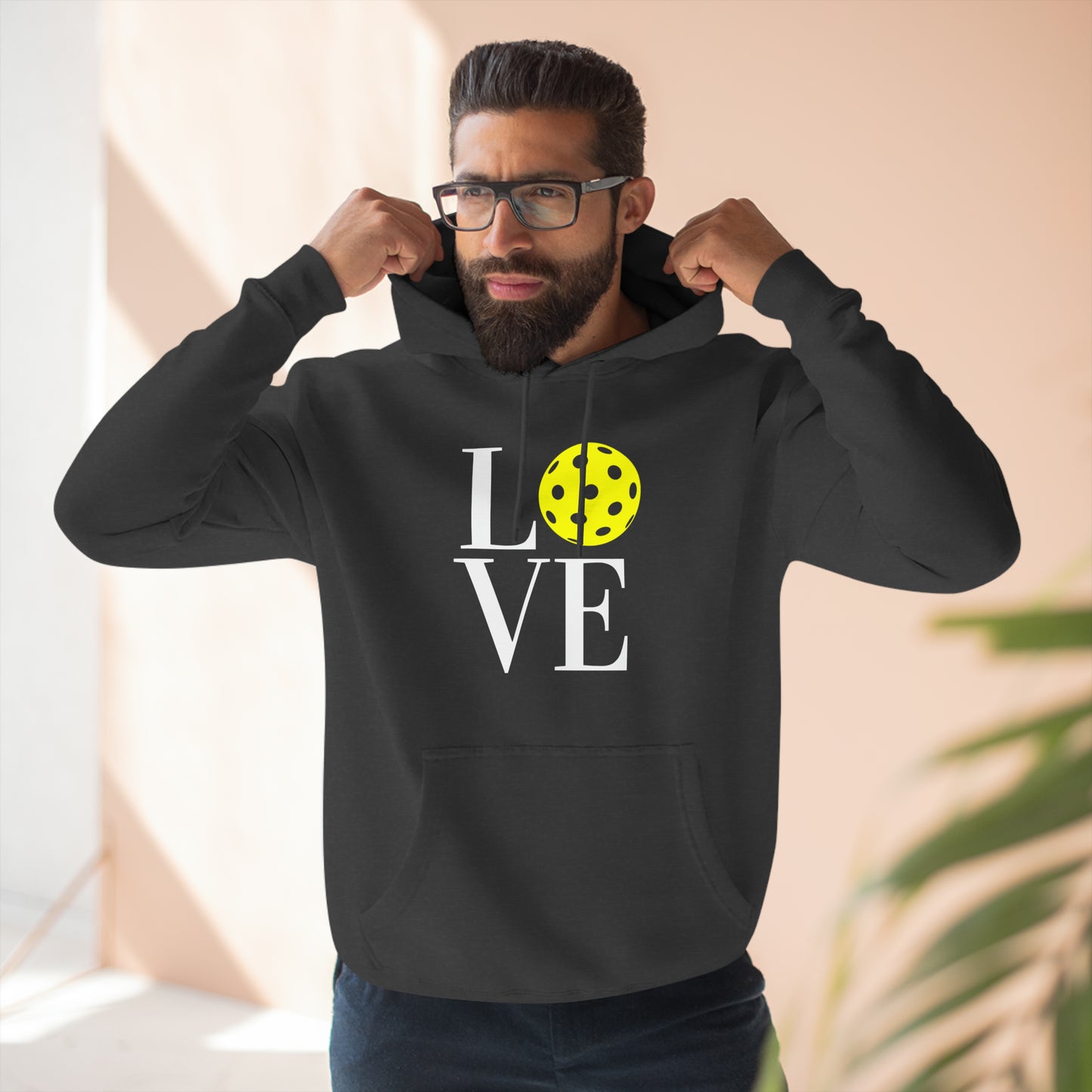 Unisex LOVE Pickleball Super Cute Premium Pullover Hoodie
