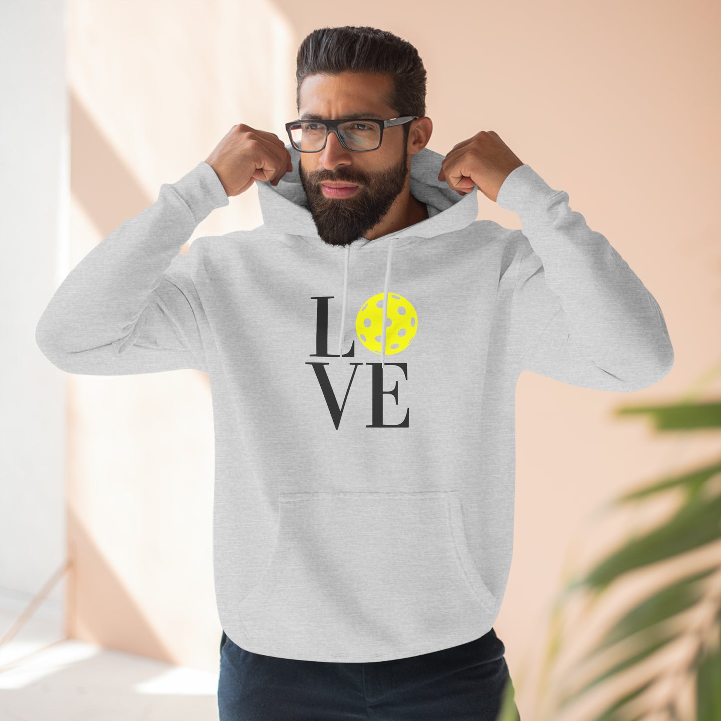 Unisex LOVE Pickleball Super Cute Premium Pullover Hoodie