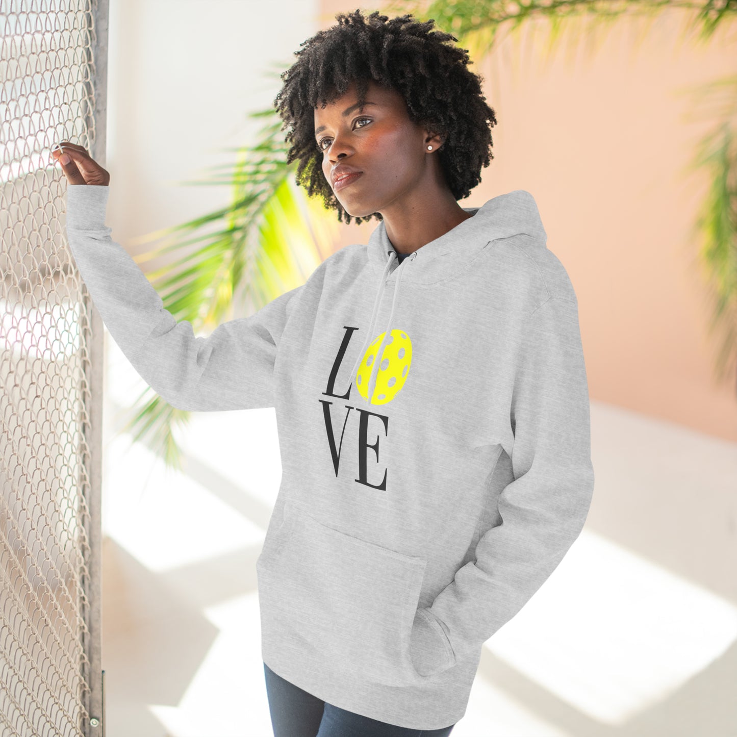 Unisex LOVE Pickleball Super Cute Premium Pullover Hoodie