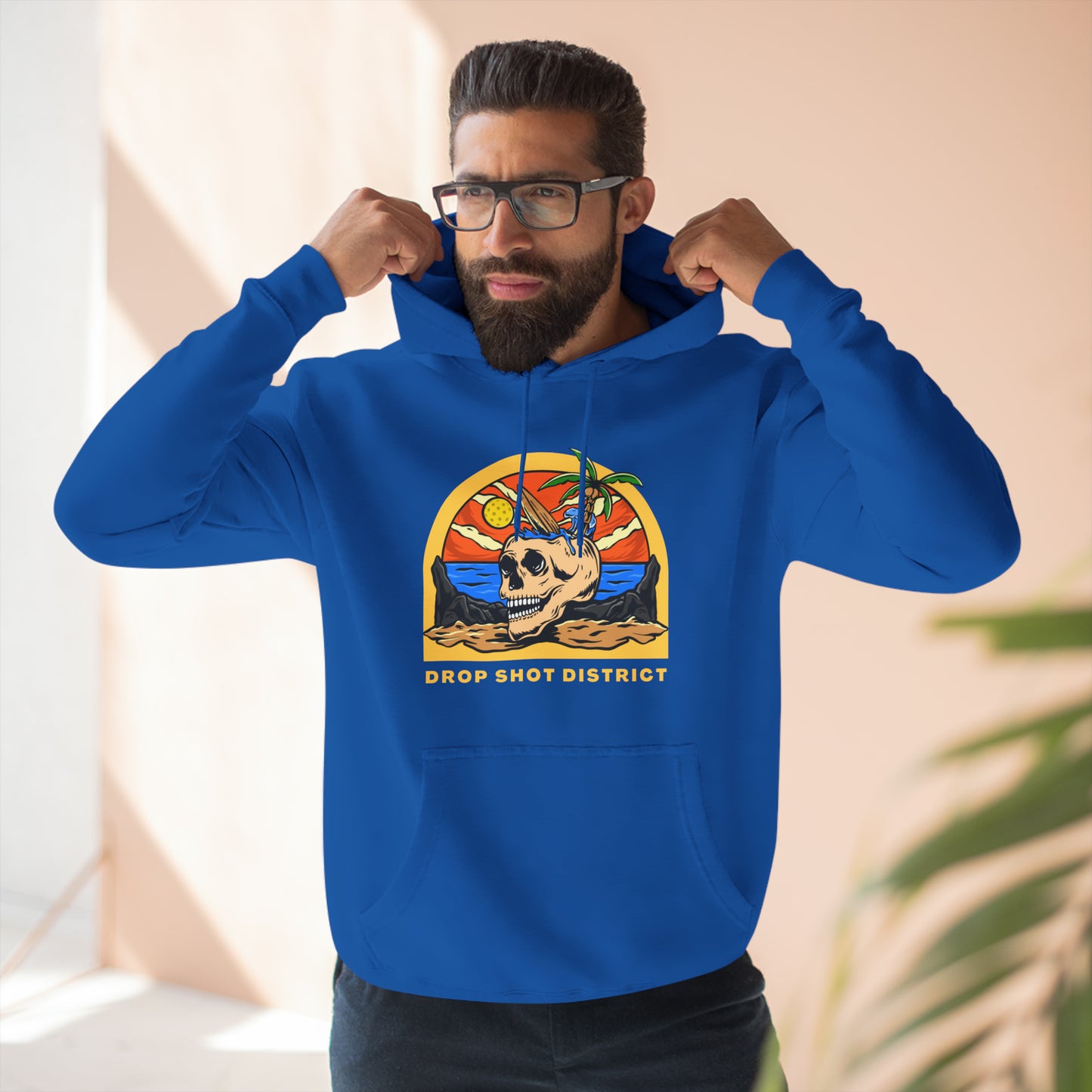Drop Shot District Skeleton Unisex Premium Pullover Pickleball Hoodie