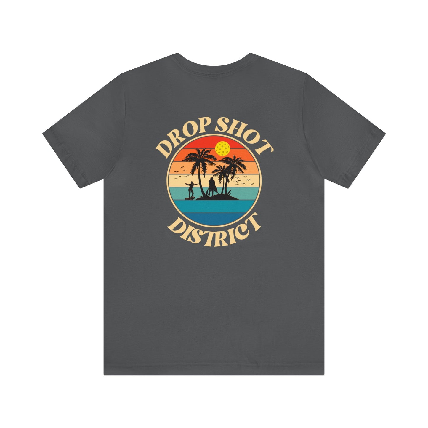 Double-Sided Unisex Drop Shot District Logo Premium Pickleball T-Shirt