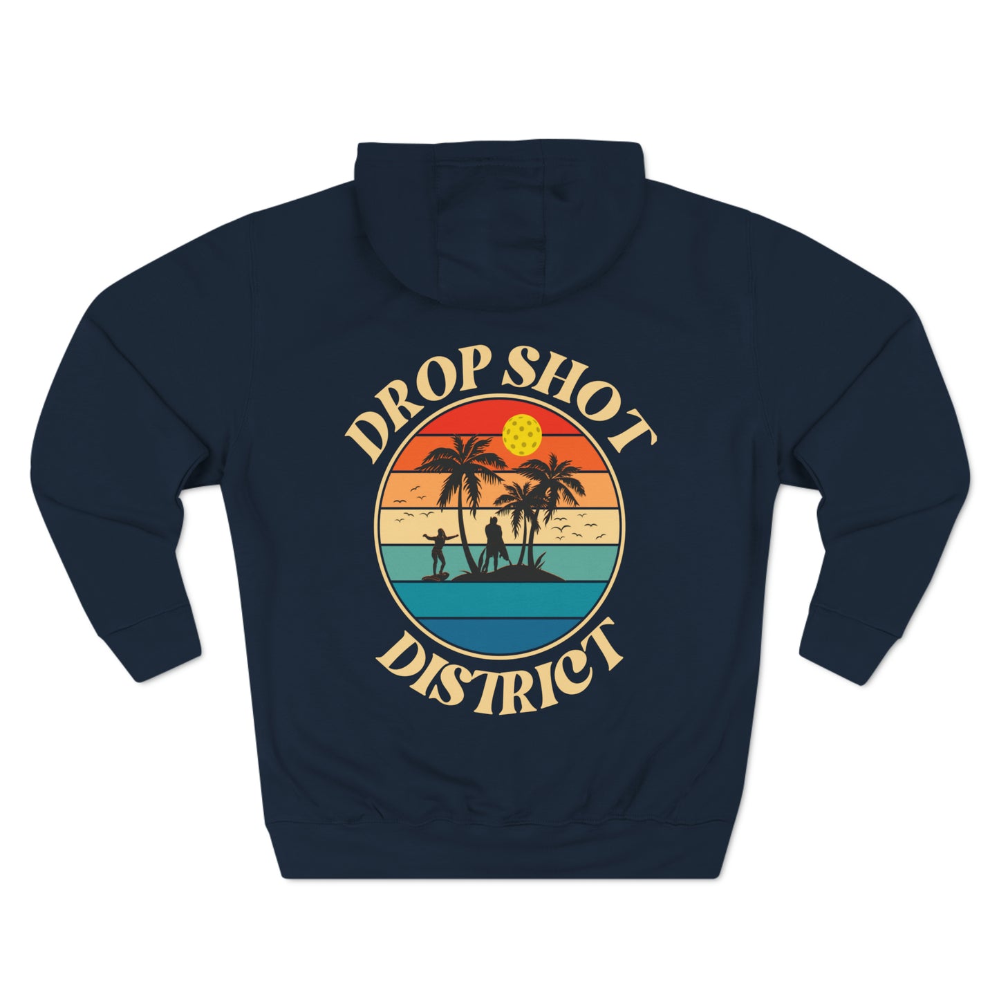 Double-Sided Drop Shot District Logo Unisex Premium Pickleball Hoodie