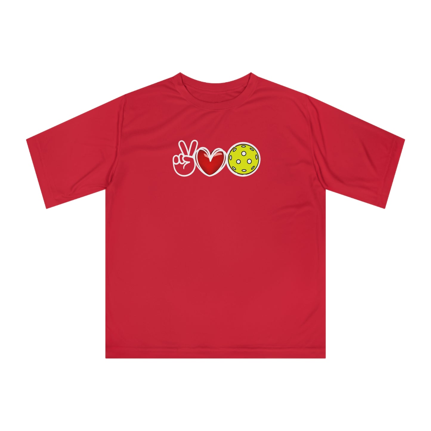 Peace, Love, Pickleball Super Cute Unisex Performance T-shirt