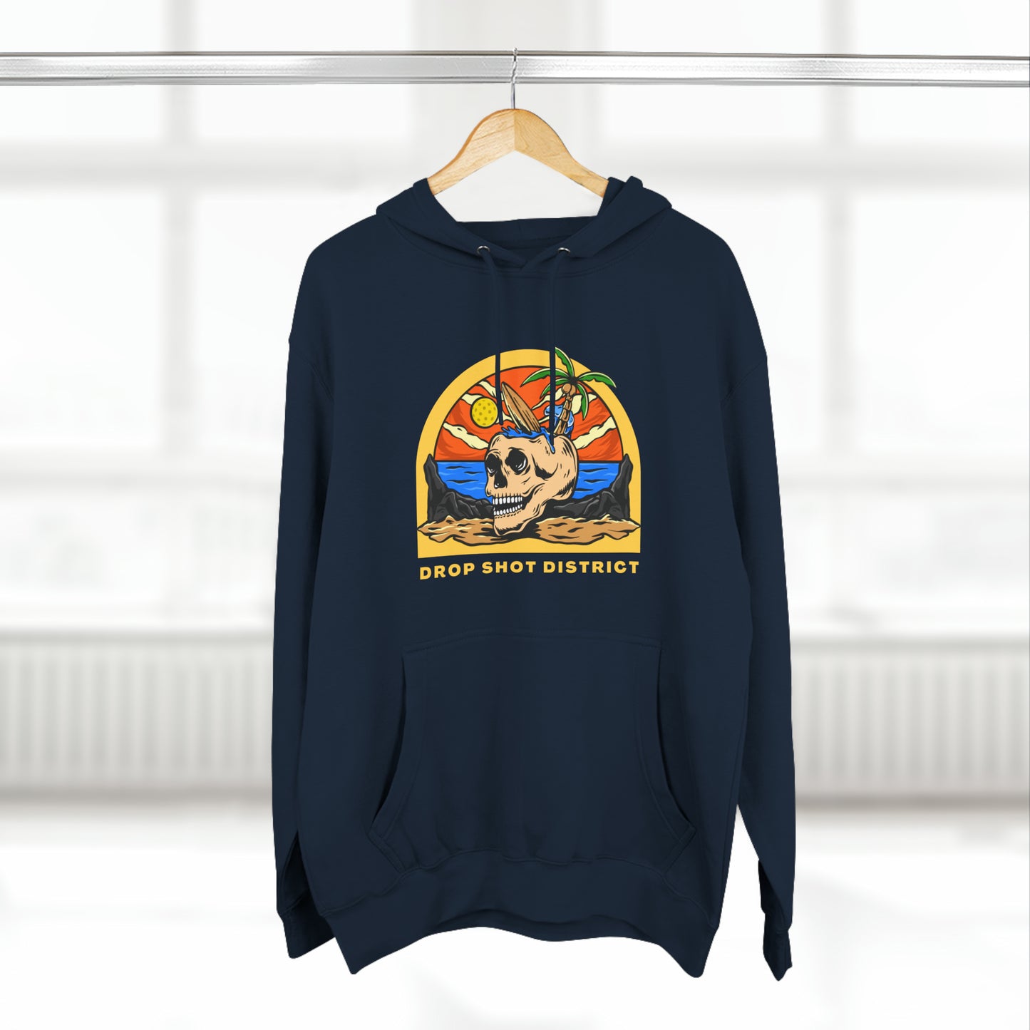 Drop Shot District Skeleton Unisex Premium Pullover Pickleball Hoodie