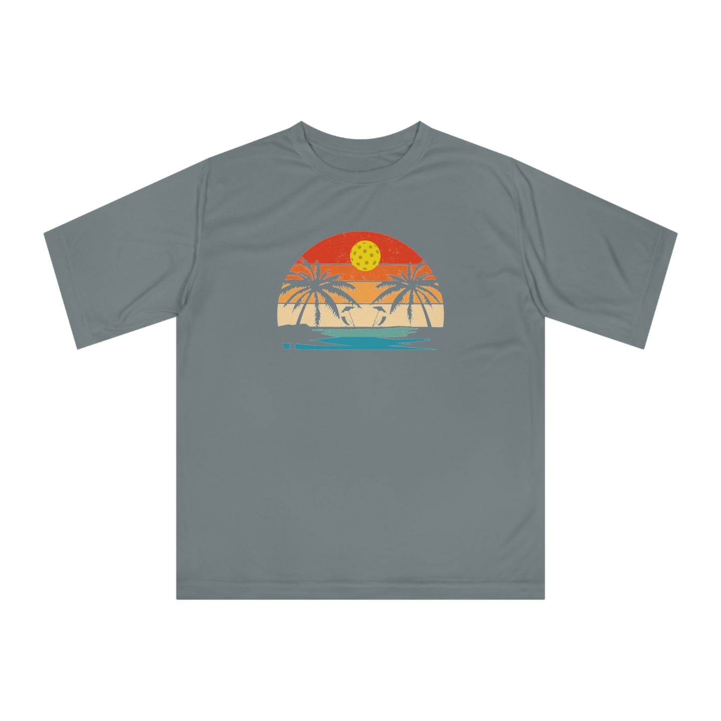 Beautiful Pickleball Sunset Gorgeous Unisex Performance T-shirt