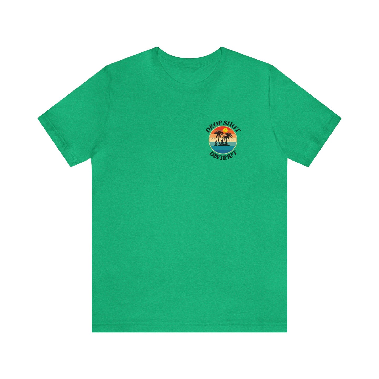 Double-Sided Unisex Drop Shot District Logo Premium Pickleball T-Shirt