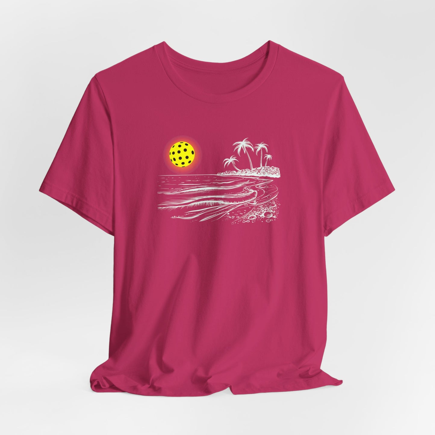Unisex Pickleball Sun Beach Vibes Beautiful Premium Pickleball T-Shirt